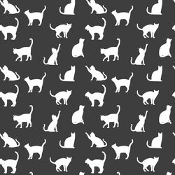 Cat Silhouette in Onyx