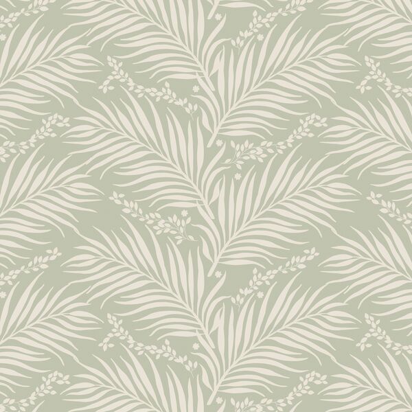 Palms in Cream on Sage