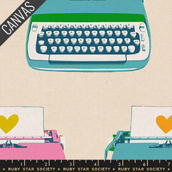 Typewriters Canvas in Natural