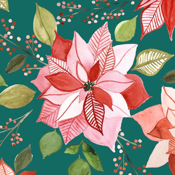 Poinsettia Berry in Emerald