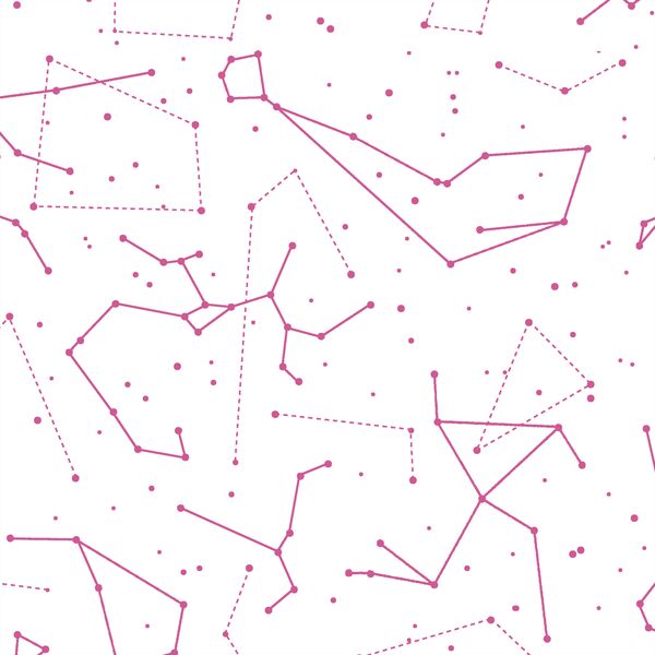 Star Charts in Petunia on White