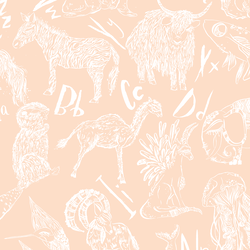 Big Animals in Light Pink