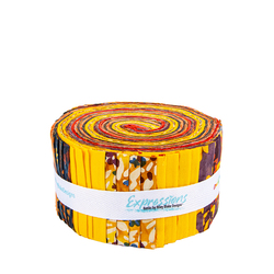 Expressions Batiks 2.5" Strip Roll in Wildflowers B