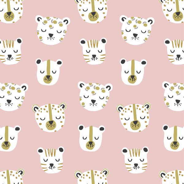Jungle Cats in Blush
