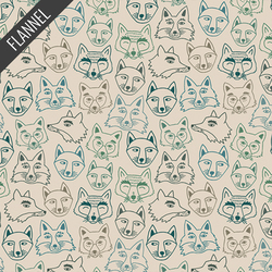 Hello Fox Flannel in Sycamore
