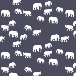 Elephant Silhouette in Ink