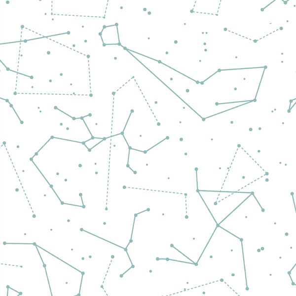 Star Charts in Pool on White