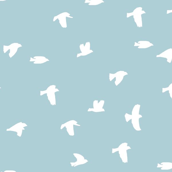 Flock Silhouette in Powder Blue
