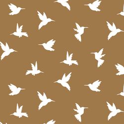 Hummingbird Silhouette in Ochre