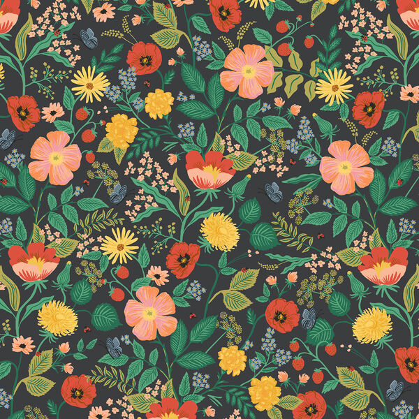 Botanical Floral in Black