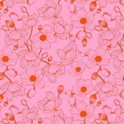 Climbing Floral in Flamingo Pink