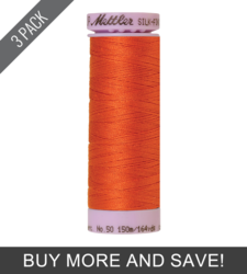 Mandarin Orange (9105-6255) - Silk Finish Cotton 50wt - 164 Yards (3 Pack)
