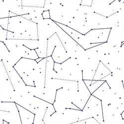 Star Charts in Indigo on White