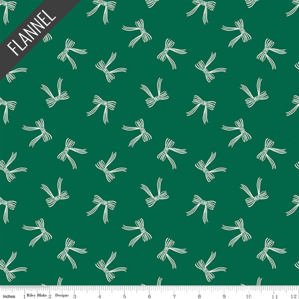 Bows Flannel in Green