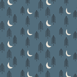 Twilight Trees in Slate Blue