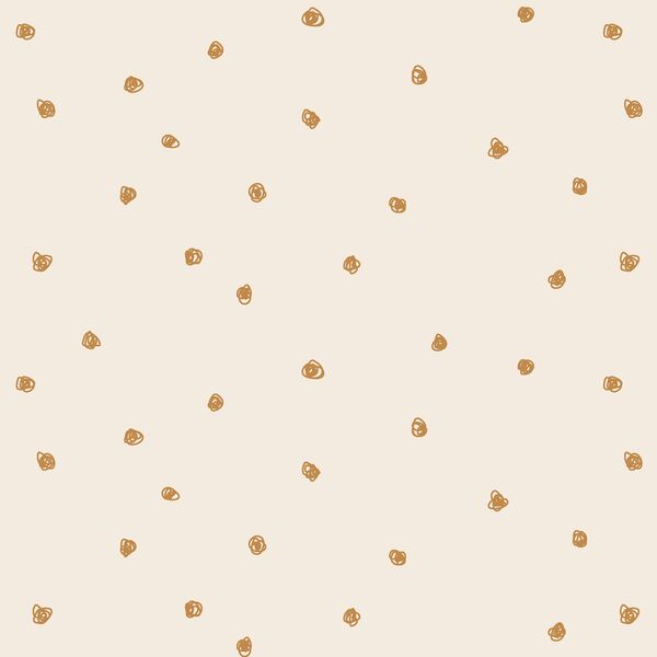 Squiggle Dots in Spruce Yellow on Egret