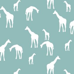 Giraffe Silhouette in Pool