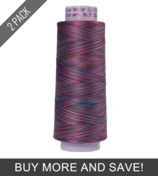 Techno Brights (9090-9836) - Silk Finish Cotton Multi 50wt - 1500 Yards (2 Pack)