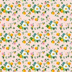 Small Orange Blossoms in Sunrise Pink
