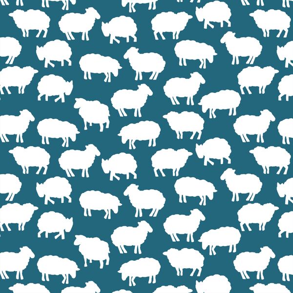 Sheep Silhouette in Topaz