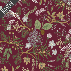 Juniper Forest Rayon in Burgundy
