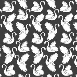 Swan Silhouette in Onyx
