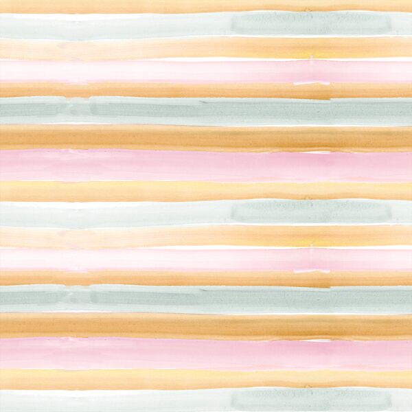 Little Watercolor Stripe in Sunset