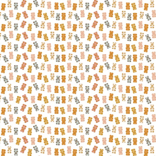 Small Gummy Bears in White