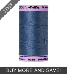 Smoky Blue (9104-0351) - Silk Finish Cotton 50wt - 547 Yards (5 Pack)