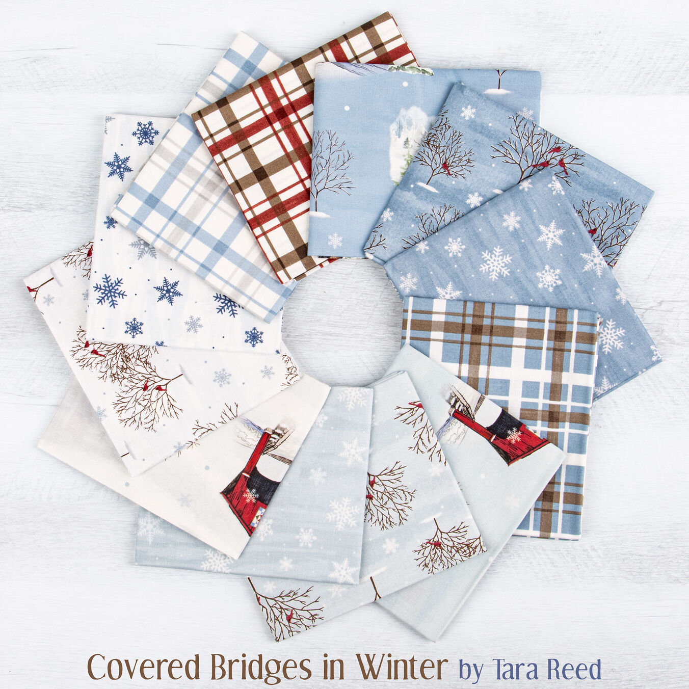 Covered Bridges in Winter Poster Image