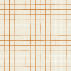 Haunted Check in Burnt Orange on Cream