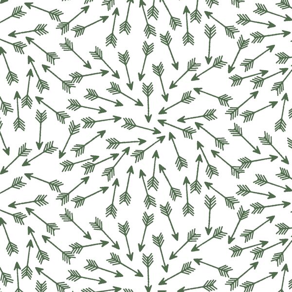 Arrows in Kale on White