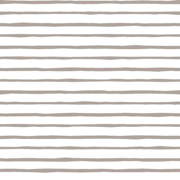 Artisan Stripe in Taupe on White