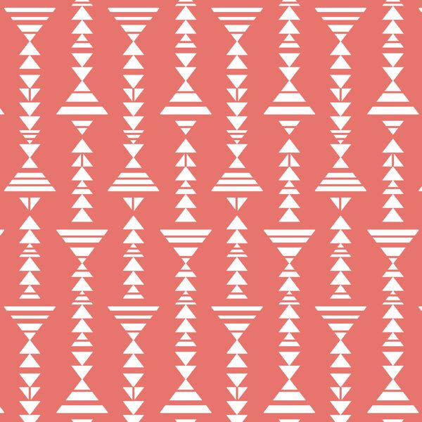 Little Tribal Stripe in Living Coral