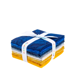 Expressions Batiks Hand-Dyes Tuscan Blue Fat Quarter Bundle