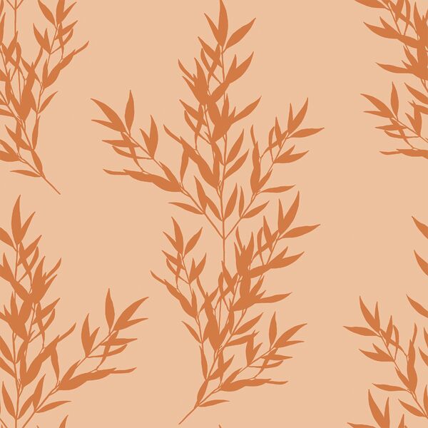 Branches in Caramel on Peach