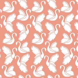 Swan Silhouette in Grapefruit