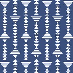 Tribal Stripe in Dark Blue Jay