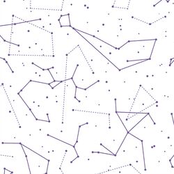 Star Charts in Ultra Violet on White