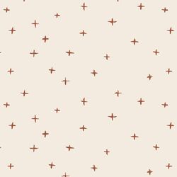 Swiss Crosses in Rust Red on Egret