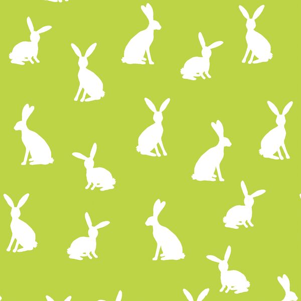 Cottontail Silhouette in Lime