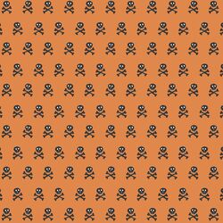 Skulls and Crossbones in Pumpkin