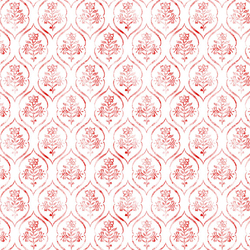 Floral Stamp in Red