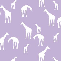 Giraffe Silhouette in Lilac