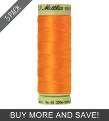 Pumpkin (9240-0122) - Silk Finish Cotton 60wt - 220 Yards (5 Pack)