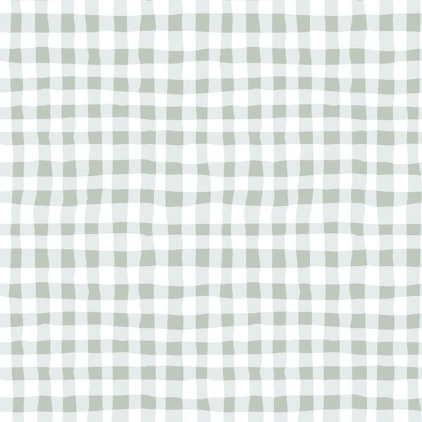 Organic Gingham in Meadow Green