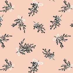 Boughs of Holly in Frosted Pink
