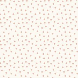 Tossed Polka Dot in Powder Pink on Cream