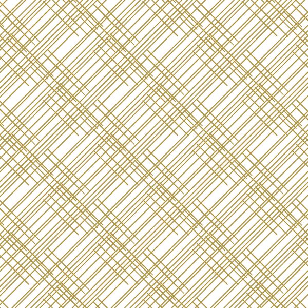 Thatched in Gold on White