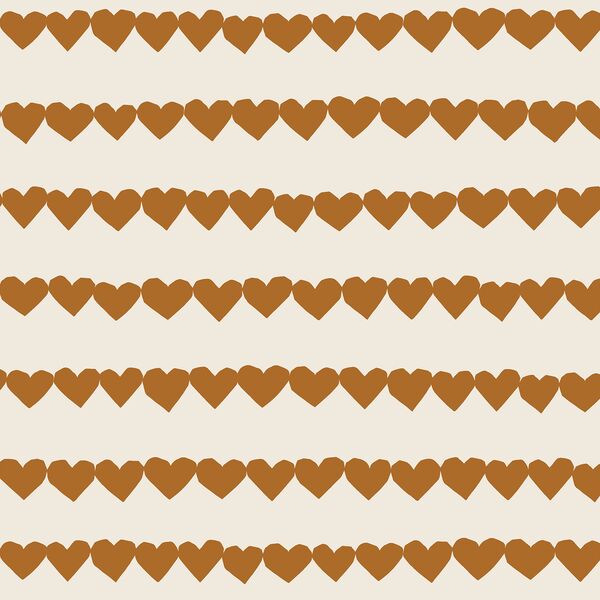 Heart Strings in Boho Brown on Egret